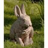 Campania International Hare Seated Ears Up Statue Concrete, Copper in Brown | 12.5 H x 9 W x 7 D in | Wayfair A-242-BR