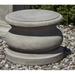 Campania International Low Round Plain Pedestal Concrete | 11 H x 15 W x 15 D in | Wayfair PD-78-EM