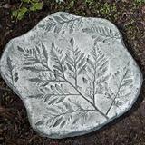 Campania International Fossil Fern Stepping Stone Concrete, Copper in Gray | 1.25 H x 14 W x 13 D in | Wayfair E-116-CB