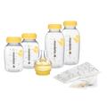 Medela Store & Feed-Set | Flaschen zur Aufbewahrung von Muttermilch, Calma Sauger, Muttermilchbeutel | BPA-frei