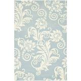 SAFAVIEH Soho Logan Floral Wool Area Rug Blue/Ivory 3 6 x 5 6