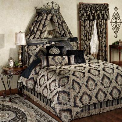 Fenmore Comforter Set Black, King, Black