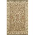 SAFAVIEH Antiquity Lorraine Floral Bordered Wool Area Rug Brown/Beige 4 6 x 6 6 Oval