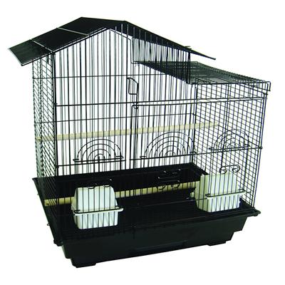 YML Villa Black Top Bird Cage, 18" L X 14" W X 22" H