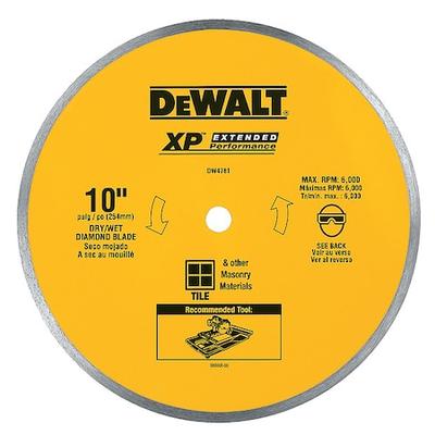 DEWALT DW4761 10" x .060" Ceramic Tile Blade Wet