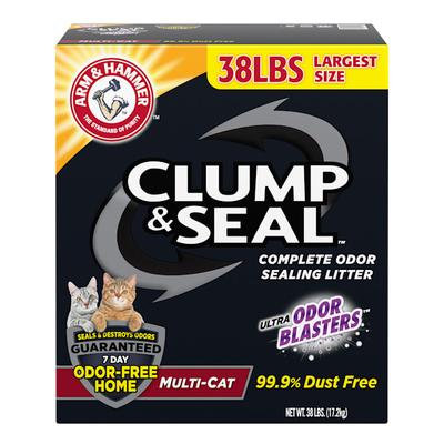 Arm & Hammer Clump & Seal Multi-Cat Odor Sealing Cat Litter, 38 lbs.