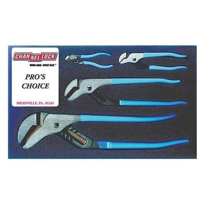 CHANNELLOCK PC-1 4 Piece Plastic Grip Tongue and Groove Plier Set Dipped Handle