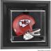 Kansas City Chiefs Black Framed Wall-Mountable Mini Helmet Display Case