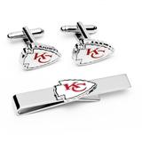 Kansas City Chiefs Tie Bar & Cufflinks Set