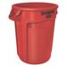 RUBBERMAID COMMERCIAL FG262000RED 20 gal Round Trash Can, Red, 19 3/8 in Dia,