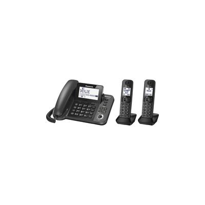 Panasonic DECT 6.0 Expandable Cordless Phone System with Digital Answering System - Black