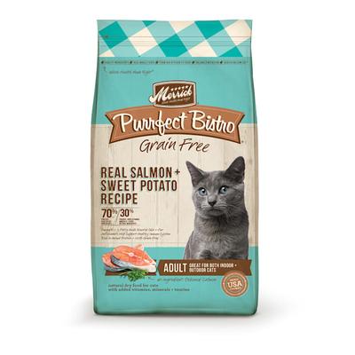Merrick Purrfect Bistro Grain Free Real Salmon and Sweet Potato Adult Dry Cat Food, 7 lbs.