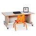 Jonti-Craft Rainbow Accents® Manufactured Wood Adjustable Height Student Computer Desk Wood in Brown | 30 H x 42 W x 24 D in | Wayfair 3351JC004