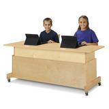 Jonti-Craft Manufactured Wood Adjustable Height Student Computer Desk Wood in Brown | 30 H x 60 W x 24 D in | Wayfair 3357JC