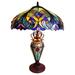 LIAISON Tiffany-style 3 Light Victorian Double Lit 18 Table Lamp Shade