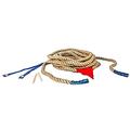 BS Toys Tauziehen - Tauziehen Seil - Spiele für Draussen - Ab 8 Jahren - für Kindergeburtstag - Kordel seil mit Baumwolltasche - Braun - 2 Meter Länge