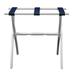 Gate House Furniture Folding Wood Luggage Rack Wood in Blue/White | 20 H x 23 W x 13 D in | Wayfair 1403n