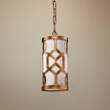 Crystorama Jennings 6 1/4" Wide Aged Brass Mini Pendant