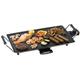 Bestron elektrischer Tischgrill, Plancha-/Teppanyaki-Grillplatte mit Antihaftbeschichtung, Grillspaß für bis zu 4 Personen, 2.000 Watt, Farbe; Schwarz, 47,5 x 25,5 cm