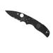 Spyderco Native 5 Lightweight Combination Edge Folding Knife FRN Black Black Blade C41PSBBK5