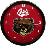 Montana Grizzlies Black Rim Basic Clock