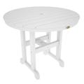 Trex Outdoor Monterey Bay Round Dining Table Plastic in White | 29 H x 36 W x 36 D in | Wayfair TXRT236CW