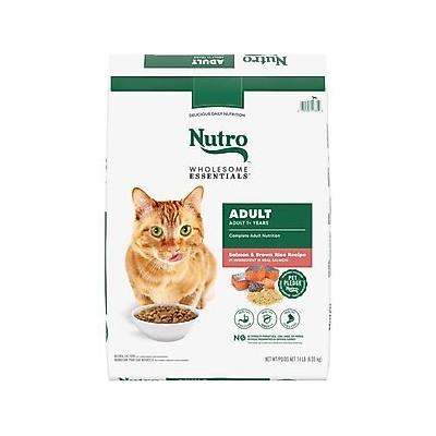 Nutro Natural Choice Wholesome Essentials Adult Salmon & Whole Brown Rice Formula Dry Cat Food, 14lb