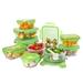 Glasslock 10 Container Food Storage Set Glass in Green | 14 H x 10 W x 8 D in | Wayfair GL-2000