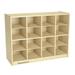 Childcraft 16 Compartment Cubby w/ Casters Wood in Brown | 30 H x 38.38 W x 13 D in | Wayfair 267014