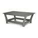 POLYWOOD® Harbour Slat Outdoor Coffee Table Plastic in Gray | 16.75 H x 27 W x 44 D in | Wayfair 4019-GY