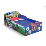 Delta Children Mickey Mouse Toddler Bed Wood in Blue/Brown/Green | 19 H x 28.75 W x 53.25 D in | Wayfair BB86929MM