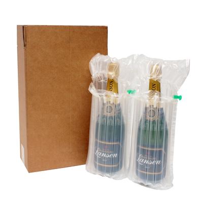 24 x Double Bottle Packaging Air Cap & Cardboard Box