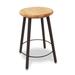 WB Manufacturing Round Hardwood Seat 4 Leg Stool Wood/Metal in Brown | 24 H in | Wayfair STL9186-AJ