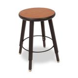 WB Manufacturing Adjustable Height Round Laminate Armor Edge Seat 4 Leg Stool Manufactured Wood/Metal in Pink/Brown | 18 - 28" | Wayfair STL7186-AQ