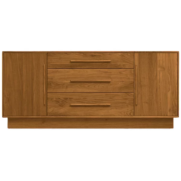 Copeland Furniture Moduluxe Three-Drawer Dresser with Flanked Doors, 29-Inch High