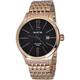 TW Steel Men's Quartz Watch with Black Dial Analogue Display and Stainless Steel Rose Gold Plated Bracelet TW1308