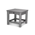 POLYWOOD® Club 18" End Outdoor Table Plastic in Gray | 16 H x 17.75 W x 17.75 D in | Wayfair CLT1818GY