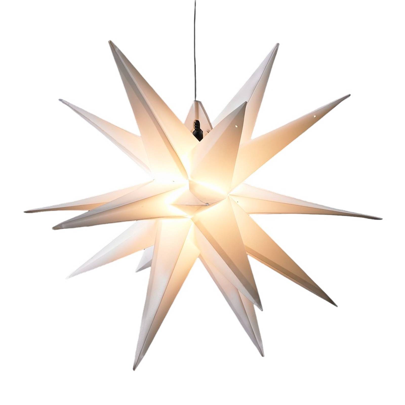 STERNTALER Kunststoff-Stern Jumbo Ø 1m außen 18 Zacken weiß JUMBO, weiß / opal, Kunststoff