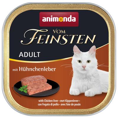 animonda Mixpaket Katze: 32x 100g Vom Feinsten Hühnchenleber Nassfutter + 20x 15g Milkies...