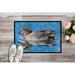 Caroline's Treasures Teal Duck Non-Slip Indoor Door Mat Synthetics in White | 24 W x 36 D in | Wayfair 8830JMAT