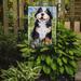 Caroline's Treasures Bernese Mountain Dog 2-Sided Garden Flag, Polyester in Black | 15 H x 11 W in | Wayfair SS8750GF