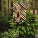 Caroline's Treasures Airedale Candy Cane Holiday Christmas 2-Sided Garden Flag, Polyester in Brown/Green/Red | 15 H x 11 W in | Wayfair SC9333GF