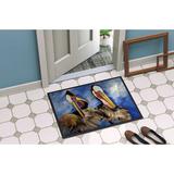 Caroline's Treasures Pelican Brothers Non-Slip Indoor Door Mat Synthetics | 18 W x 27 D in | Wayfair JMK1022MAT