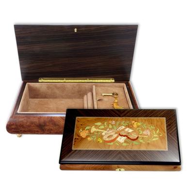 Holz Schmuck-Schatulle Spieluhr XXL Motiv: Instrumente Image