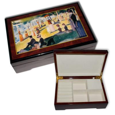 Holz Schatulle mit Bild und Spieluhr Melodie Image