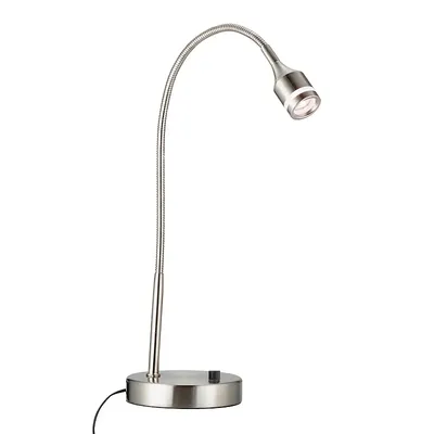 Adesso Prospect Brushed Steel LED Desk Lamp, Grey