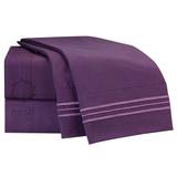 Nestl Martin Eggplant Microfiber Sheet Set 96.0 H x 66.0 W in indigo in Purple | Twin Sheet Set+Fitted Sheet+1 Pillowcase | Wayfair