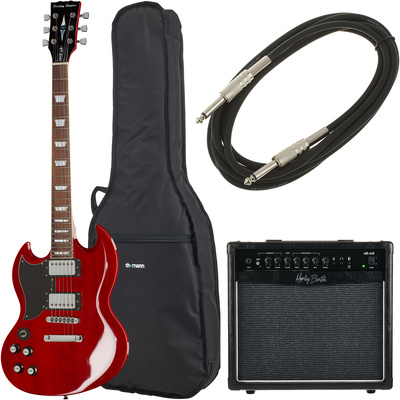 Harley Benton DC-580LH CH Vintage Ser Bundle