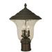 Framburg Hartford 15 Inch Tall 3 Light Outdoor Post Lamp - 1227 CH