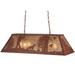 Meyda Lighting Quail Hunter With Dog 42 Inch 6 Light Linear Suspension Light - 128028